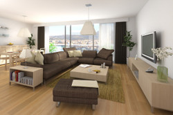 Eingerichtetes Wohnzimmer