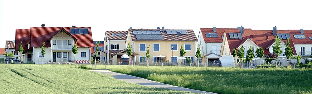 Bild zeigt Neubauten am Stadtrand